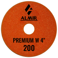 Диски полировальные эластичные PREMIUM W ALMIR D100/№200 (Премиум W АЛМИР) для мрамора и гранита (с водяным охлаждением) Диски полировальные эластичные PREMIUM W ALMIR D100/№200 (Премиум W АЛМИР) для мрамора и гранита (с водяным охлаждением)
