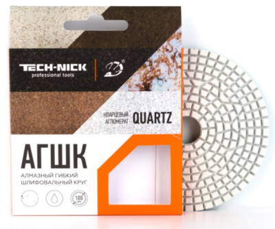 Алмазный Гибкий Шлифовальный Круг Quartz TECH-NICK D100/№3000 Алмазный Гибкий Шлифовальный Круг Quartz TECH-NICK D100/№3000