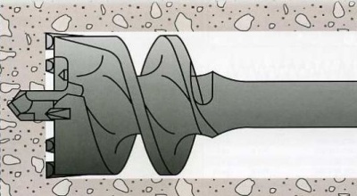 Проломной бур SDS MAX 55x800мм по бетону Проломной бур SDS MAX 55x800мм по бетону